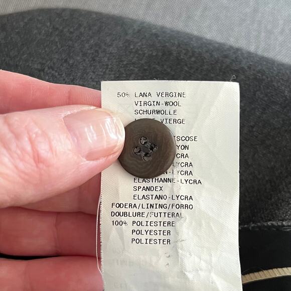 Armani Collezioni Dark Gray Wool Blend Antinea SRL Trousers Dress Slacks Pant 10 - Picture 10 of 12